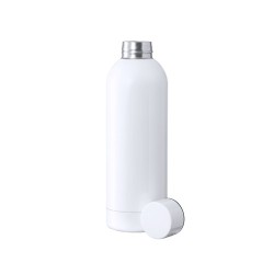 Bidon Thermique Personnalisé Sublimation Cadeau d'Entreprise Hodis Matières : acier inoxydable Couleurs : blanc cadeau entrepris
