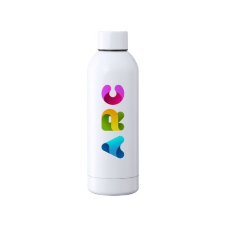 Bidon Thermique Personnalisé Sublimation Cadeau d'Entreprise Hodis Matières : acier inoxydable Couleurs : blanc goodies publicit