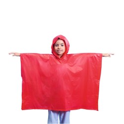 Poncho Imperméable Personnalisé pour Enfant - Teo Matières : PVC Couleurs : rouge cadeau client original