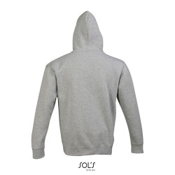 Sweat Capuche Éco-responsable et Personnalisable | SLAM Matières : coton Taille textile : S Couleurs : gris chiné impression hau