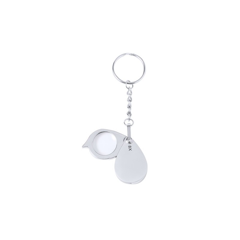 Loupe Porte-Clés 8X de Grossissement Optimal - Kitins Matières : métal Couleurs : argenté