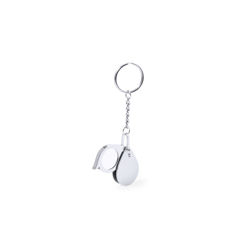Loupe Porte-Clés 8X de Grossissement Optimal - Kitins Matières : métal Couleurs : argenté cadeau entreprise pas cher