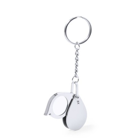 Loupe Porte-Clés 8X de Grossissement Optimal - Kitins Matières : métal Couleurs : argenté cadeau entreprise pas cher