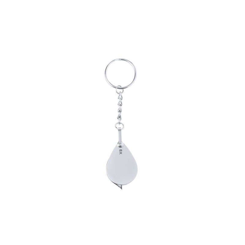 Loupe Porte-Clés 8X de Grossissement Optimal - Kitins Matières : métal Couleurs : argenté impression haute définition