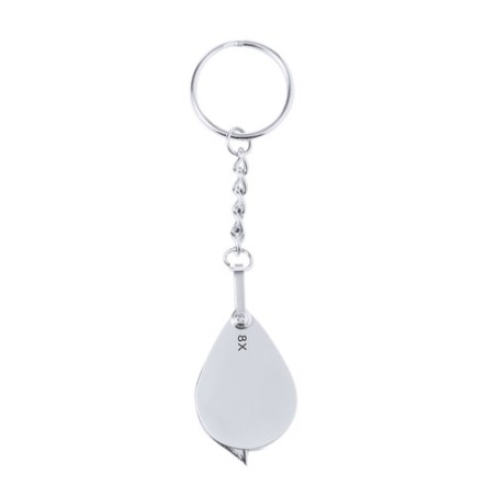 Loupe Porte-Clés 8X de Grossissement Optimal - Kitins Matières : métal Couleurs : argenté impression haute définition