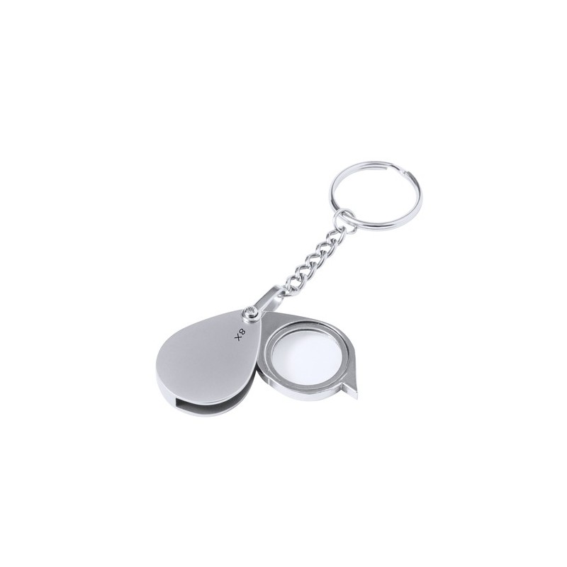 Loupe Porte-Clés 8X de Grossissement Optimal - Kitins Matières : métal Couleurs : argenté marquage laser ultra précis