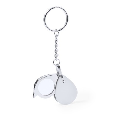 Loupe Porte-Clés 8X de Grossissement Optimal - Kitins Matières : métal Couleurs : argenté objet promotionnel éco-responsable