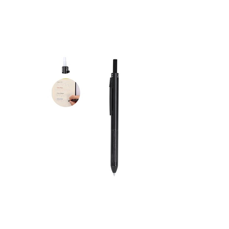 Stylo portemine multicolore personnalisé Tidio pas cher Matières : aluminium Couleurs : noir personnalisable avec votre logo
