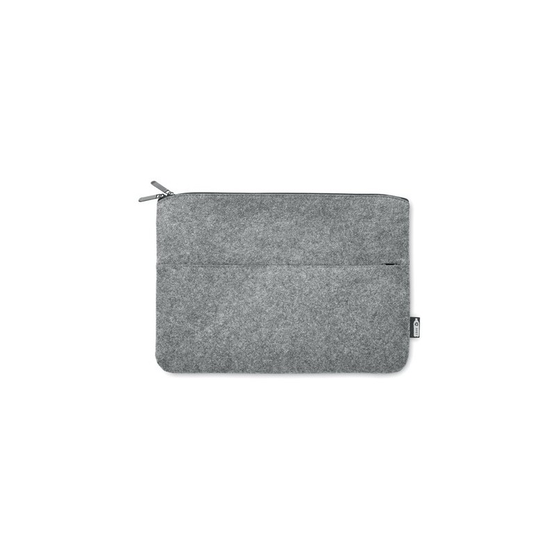 Sacoche d'ordinateur  en RPET personnalisée - TOPLO Matières : PET recyclé Couleurs : gris personnalisable avec votre logo