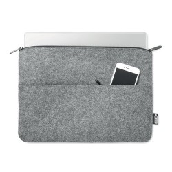 Sacoche d'ordinateur  en RPET personnalisée - TOPLO Matières : PET recyclé Couleurs : gris goodies publicitaire événementiel