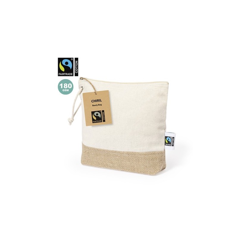 Trousse de Toilette Éco-responsable Personnalisée à Prix Abordable - Nécessaire Chiril Fairtrade Matières : coton