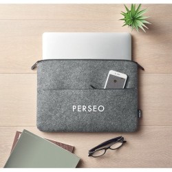 Sacoche d'ordinateur  en RPET personnalisée - TOPLO Matières : PET recyclé Couleurs : gris livraison express 24h 48h