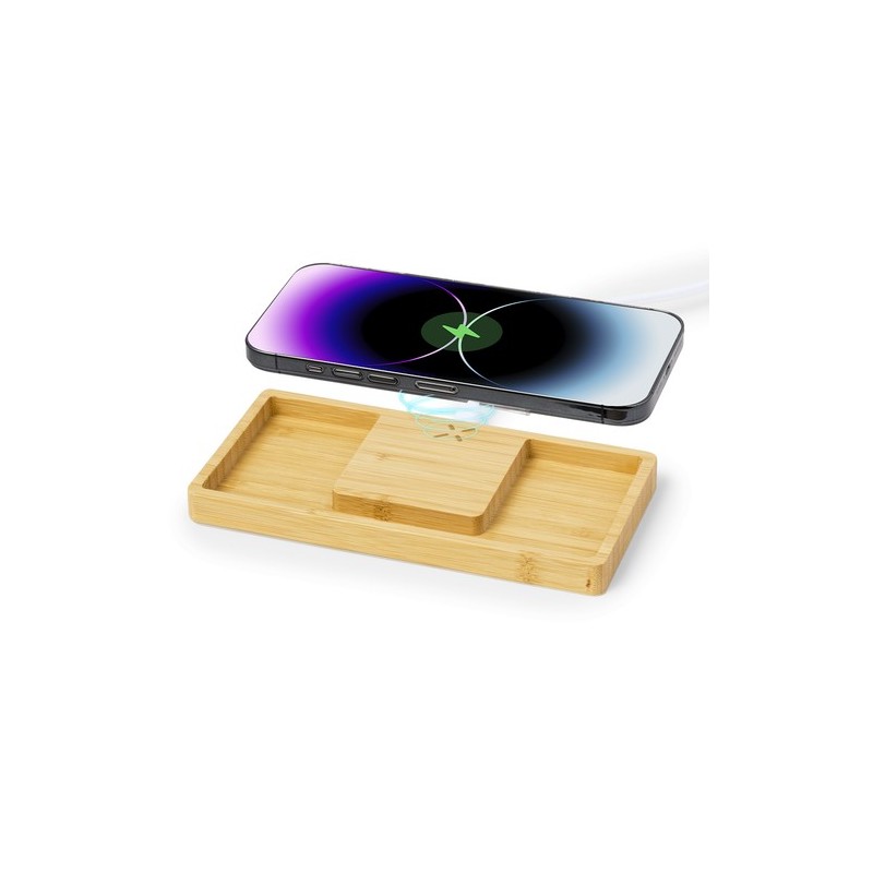 Chargeur Éco-responsable et Design Personnalisé Organiseur Treit Matières : bambou marquage laser ultra précis