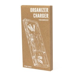 Chargeur Éco-responsable et Design Personnalisé Organiseur Treit Matières : bambou objet promotionnel éco-responsable