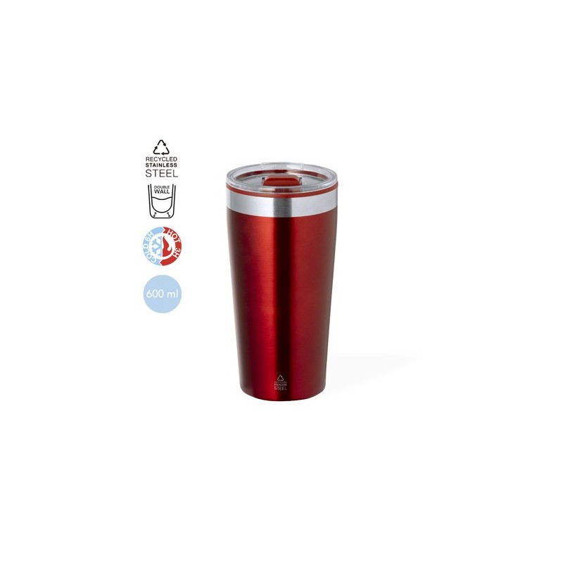 Mug Isotherme Thermique Personnalisé Dione Matières : polypropylène (PP) Couleurs : noir marquage laser ultra précis