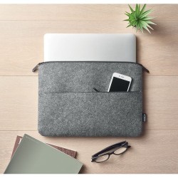 Sacoche d'ordinateur  en RPET personnalisée - TOPLO Matières : PET recyclé Couleurs : gris objet promotionnel éco-responsable