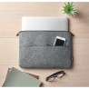 Sacoche d'ordinateur  en RPET personnalisée - TOPLO Matières : PET recyclé Couleurs : gris objet promotionnel éco-responsable