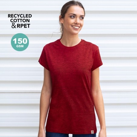 T-Shirt Éco-responsable Personnalisé et Stylé pour Femme Bandul pas cher Matières : coton recyclé Taille textile : S Couleurs : 