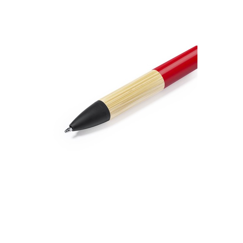 Stylet Multifonction Personnalisé en Bambou - Bille Milok Matières : bambou Couleurs : noir personnalisable avec votre logo