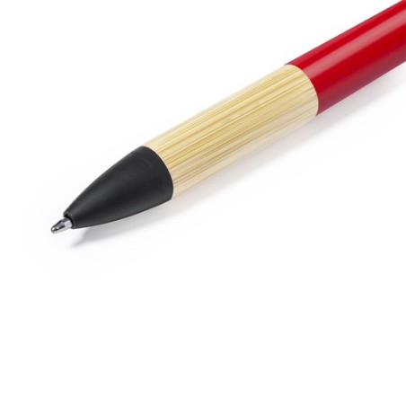 Stylet Multifonction Personnalisé en Bambou - Bille Milok Matières : bambou Couleurs : noir personnalisable avec votre logo