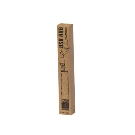 Port USB Éco-responsable High-Tech Personnalisé - Kartip pas cher Matières : bambou Couleurs : blanc marquage laser ultra précis