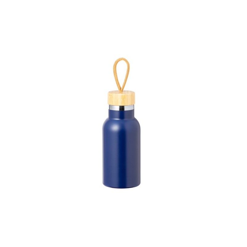 Bouteille Isotherme Éco-responsable Personnalisée 500ml - Flazer Matières : bambou Couleurs : argenté objet promo petit budget