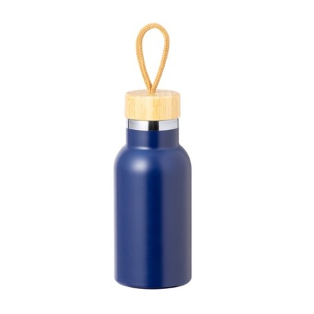 Bouteille Isotherme Éco-responsable Personnalisée 500ml - Flazer Matières : bambou Couleurs : argenté objet promo petit budget