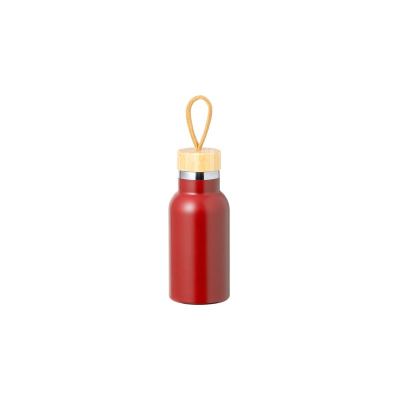 Bouteille Isotherme Éco-responsable Personnalisée 500ml - Flazer Matières : bambou Couleurs : noir personnalisation rapide en Fr