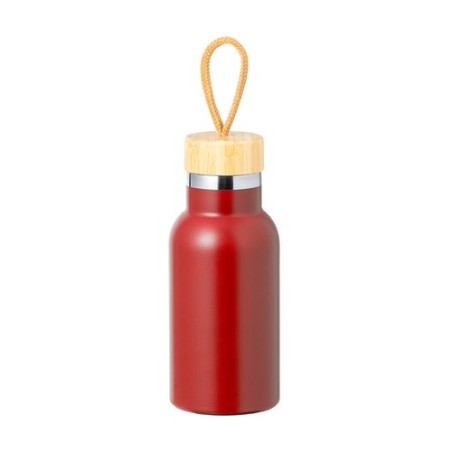 Bouteille Isotherme Éco-responsable Personnalisée 500ml - Flazer Matières : bambou Couleurs : noir personnalisation rapide en Fr