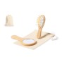 Set Dianex : Miroir et Brosse en Bois Naturel