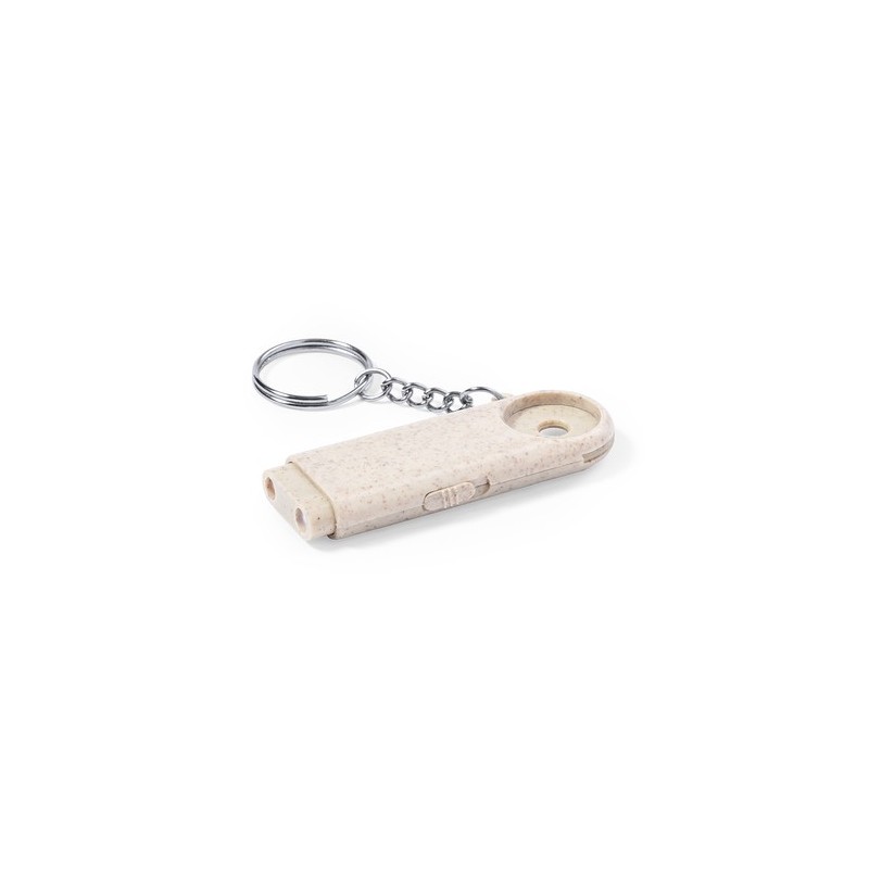 Porte-Clés Pratique et Éco-responsable Monnaie Personnalisé Evelyn Matières : ABS Couleurs : naturel cadeau entreprise pas cher