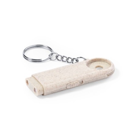 Porte-Clés Pratique et Éco-responsable Monnaie Personnalisé Evelyn Matières : ABS Couleurs : naturel cadeau entreprise pas cher