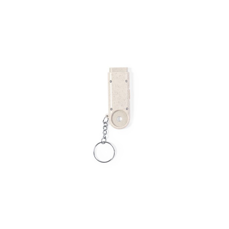 Porte-Clés Pratique et Éco-responsable Monnaie Personnalisé Evelyn Matières : ABS Couleurs : naturel impression haute définition