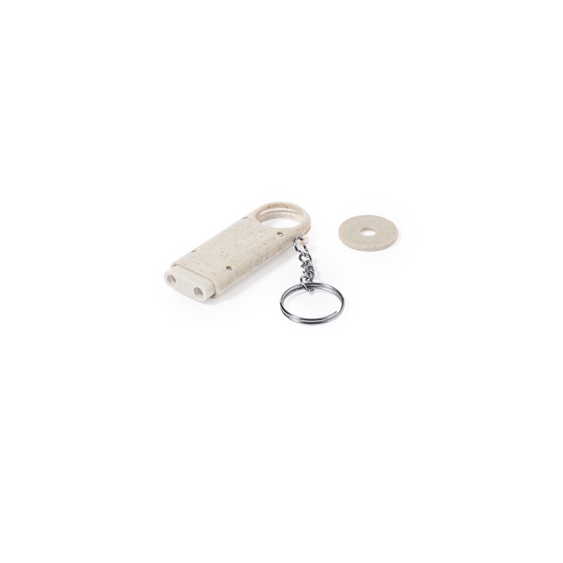 Porte-Clés Pratique et Éco-responsable Monnaie Personnalisé Evelyn Matières : ABS Couleurs : naturel livraison express 24h 48h