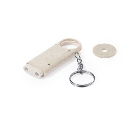 Porte-Clés Pratique et Éco-responsable Monnaie Personnalisé Evelyn Matières : ABS Couleurs : naturel livraison express 24h 48h