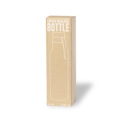 Gourde Isotherme Éco-responsable Personnalisée 500ml Conserve le Chaud & Froid Roach Matières : acier inoxydable Couleurs : noir