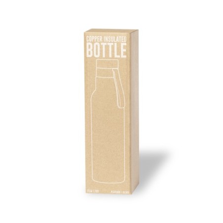 Gourde Isotherme Éco-responsable Personnalisée 500ml Conserve le Chaud & Froid Roach Matières : acier inoxydable Couleurs : doré