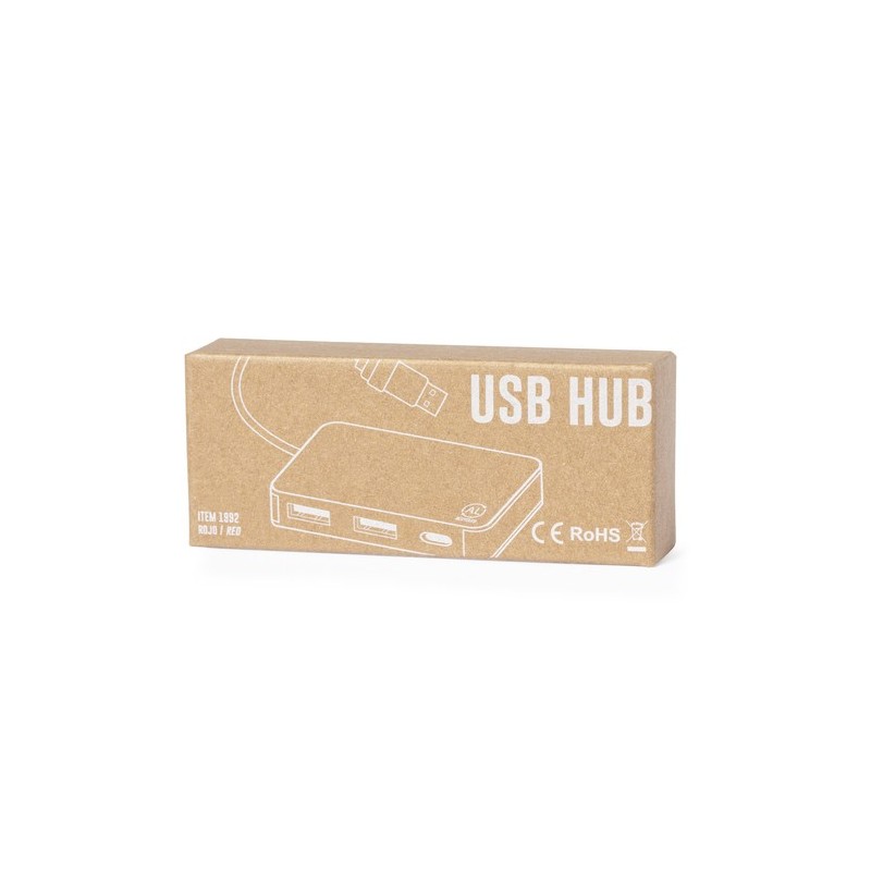 Accessoire High-Tech Éco-responsable Personnalisé Port USB Kalat pas cher Matières : aluminium recyclé  Couleurs : rouge impress