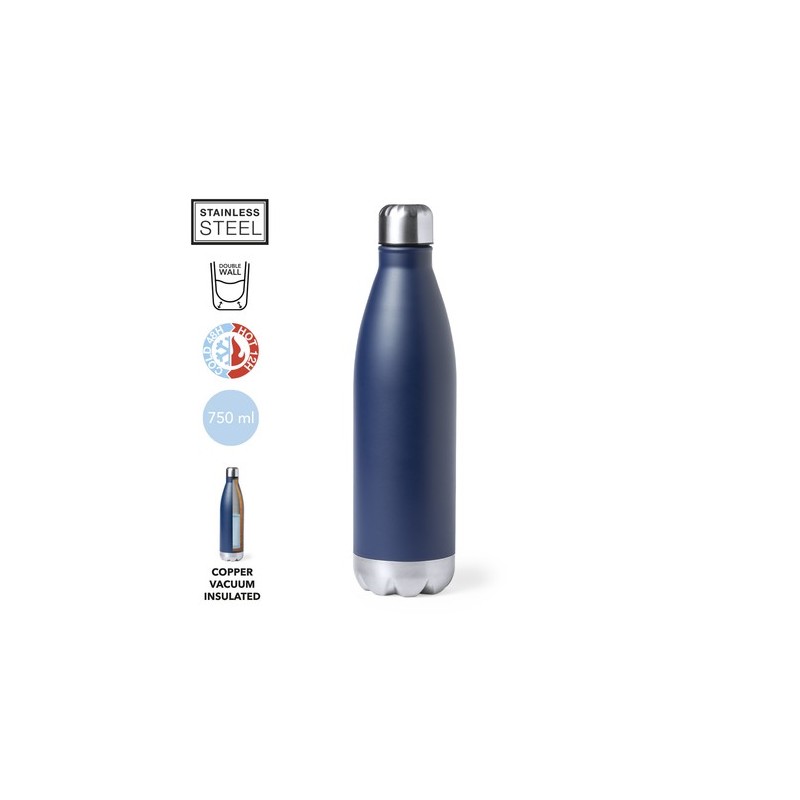 Bidon Thermique Personnalisé Élégant pas cher Willy Matières : acier inoxydable Couleurs : gris livraison express 24h 48h