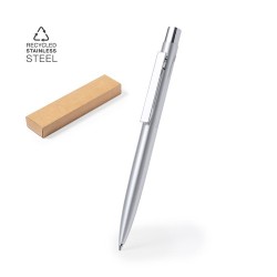 Stylo Éco-responsable Personnalisé Cadeau d'Entreprise Parfait - Wutax Couleurs : argenté Matières : acier inoxydable recyclé 2