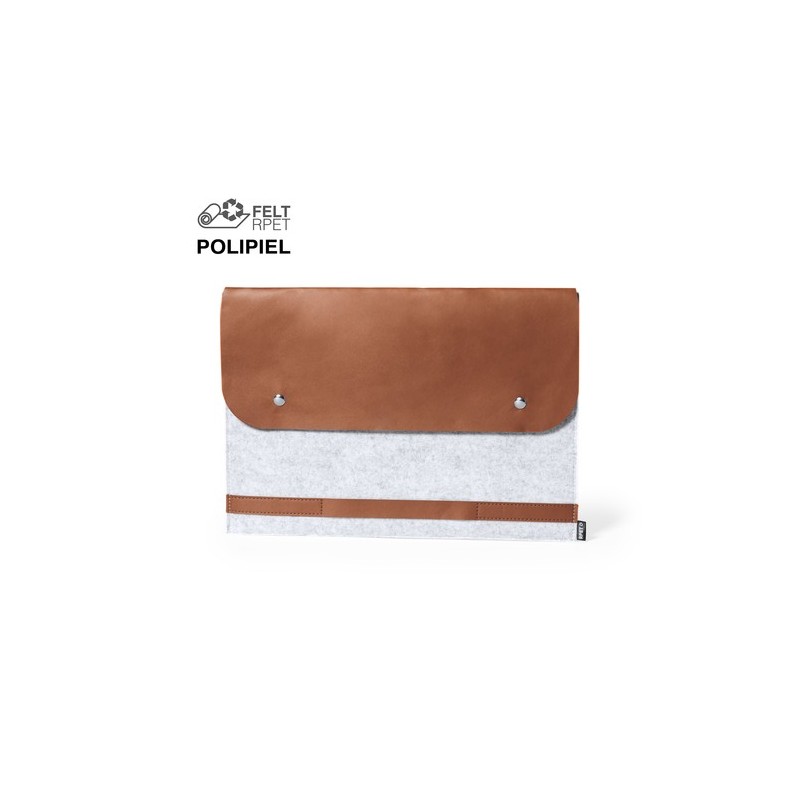 Housse Éco-responsable Personnalisée pour Ordinateur Portable - Brack Matières : PET recyclé Couleurs : gris personnalisable ave