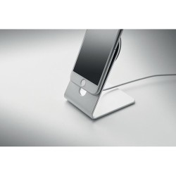 Chargeur portable magnétique personnalisé 15W pas cher - MELIS Matières : aluminium Couleurs : argenté mat objet promotionnel éc
