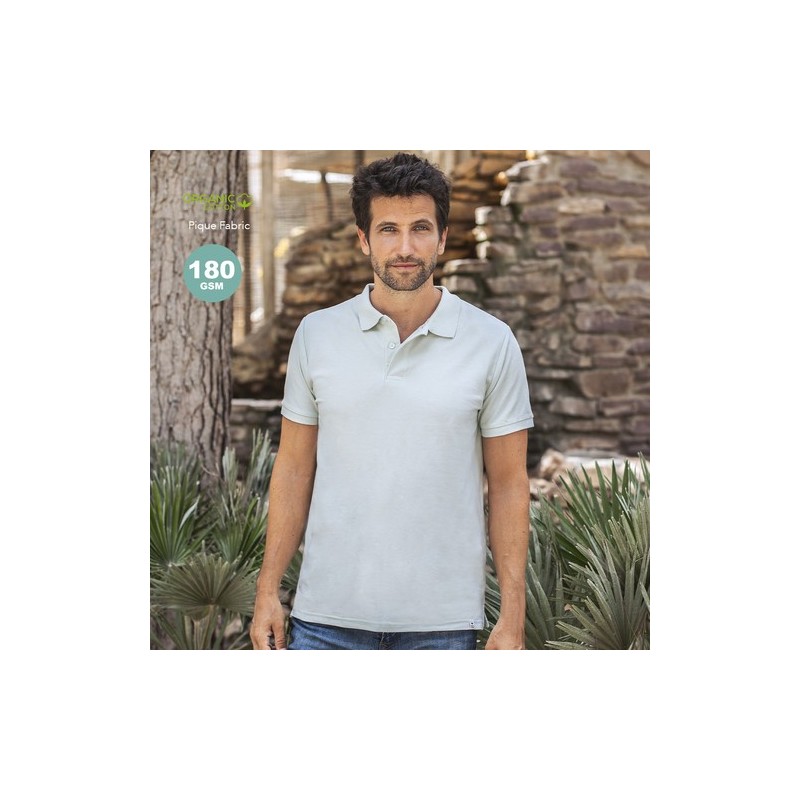 Polo Personnalisé Éco-responsable en Coton Bio pour Adulte - Ment Matières : coton organique Taille textile : L Couleurs : rose 