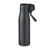 Bouteille isotherme double paroi personnalisée 600ml - URSUS Matières : acier inoxydable Couleurs : noir personnalisable avec vo