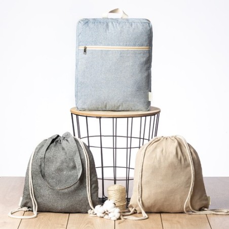 Sac à Dos Éco-responsable Personnalisé Nidoran Matières : coton recyclé Couleurs : noir cadeau affaires élégant