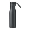 Bouteille isotherme double paroi personnalisée 600ml - URSUS Matières : acier inoxydable Couleurs : noir cadeau entreprise pas c