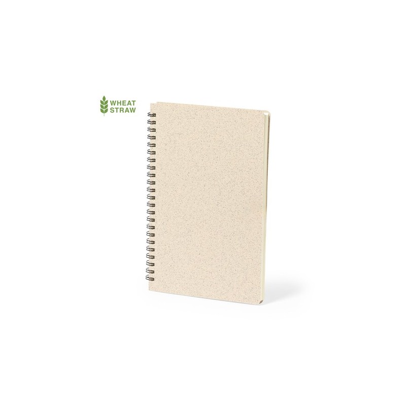 Cahier Éco-responsable et Personnalisable - Roshan Matières : polypropylène (PP) Couleurs : bleu marquage laser ultra précis