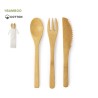 Set de couverts en bambou personnalisés pas cher - Plusin Matières : bambou