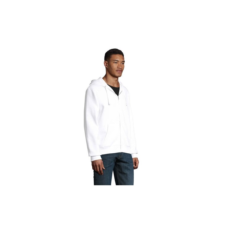Veste Sport Confortable Personnalisable 280gr - Spike Men Taille textile : L Couleurs : blanc cadeau entreprise pas cher