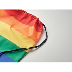 Sac à Cordon Éco-responsable Personnalisé Arc-en-Ciel RPET BOW Matières : PET recyclé Couleurs : multicolore 2